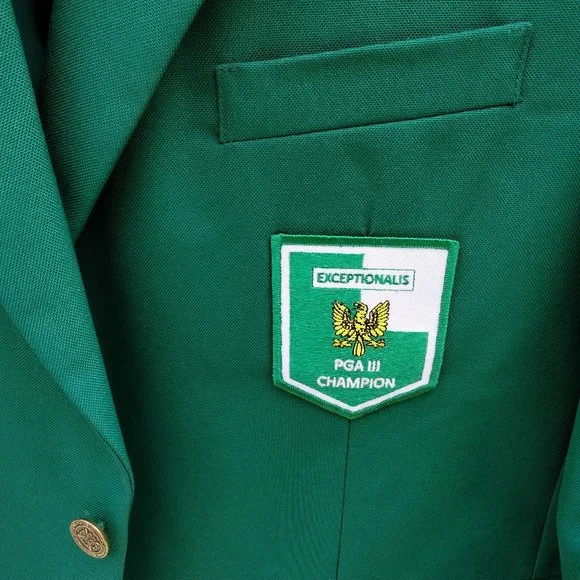 MAXWELL PARK Blazer Kelly Green 44S Exceptionalis PGA III Champion Patch - Picture 3 of 10